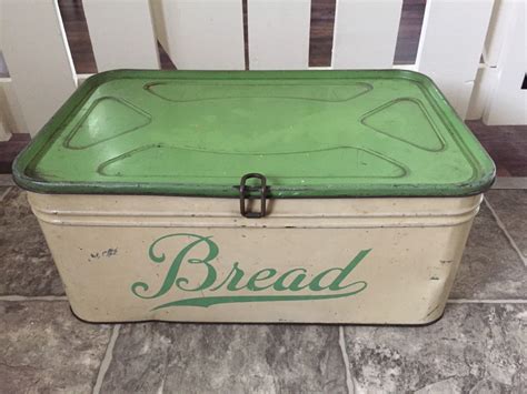 metal vintage bread box|vintage metal bread boxes value.